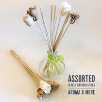 Reed Stick Diffuser 12 Pcs With Flower Handicraft Assortment - ReDf-001