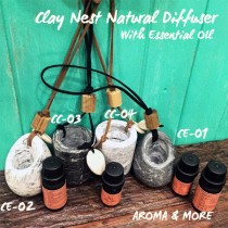 Clay Nest Natural Diffuser - หินอโรมา ทรงกระบอก CC-03 (สีเทาดำ) / CC-04 (สีขาว)