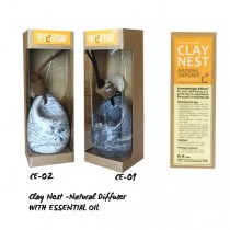 CLAY NEST NATURAL DIFFUSER - หินอโรมา ทรงไข่ไก่ CE-01 (สีเทาดำ) / CE-02 (สีขาว)