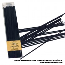 Fiber reed stick diffuser 3.5 mm x 25 cm ( 50 pcs )– Black: RD-FB-1850