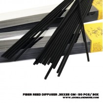 Fiber reed stick diffuser 3.5 mm x 25 cm ( 50 pcs )– Black: RD-FB-1850