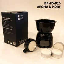 Aroma Burner or Fondue warmer Set + 4 tea light - BD-FD-B16