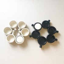 Tea Light holder -Ceramic in Cream and Black color : FD-HD-18 (2 Pcs./Pack)