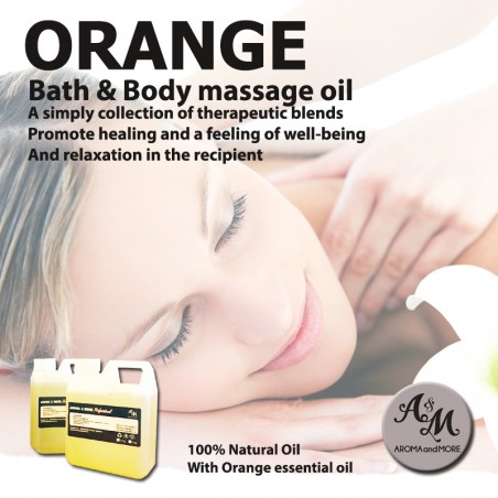 Orange น้ำมันนวดตัวอโรมาออเรนจ์ Bath & Body Massage Oil