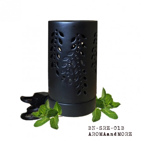 Electric Aroma Burner With Dimmer-Ceramic Black Color -BN-SRE-01B
