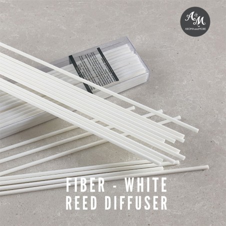 Fiber reed sticks diffuser White–ก้านไฟเบอร์ กระจายกลิ่นน้ำหอมสีขาว ช่วยกระจายกลิ่นน้ำหอมปรับอากาศอโรมา