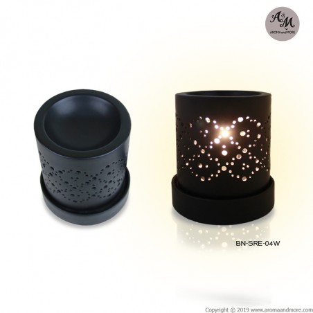 Electric Aroma Burner -Black Ceramic-(With Dimmer Light) BN-SRE-04B