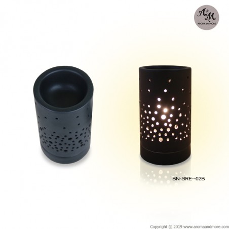 Electric Aroma Burner ( With Dimmer Light ), Black Ceramic : BN-SRE--02B