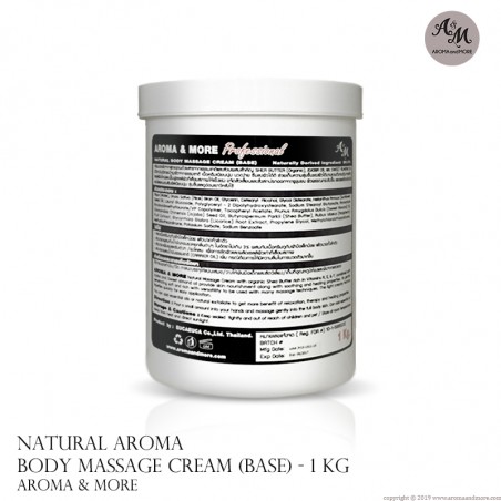 Natural Body Massage Cream (BASE-Unscented) - Professional Size --1 KG