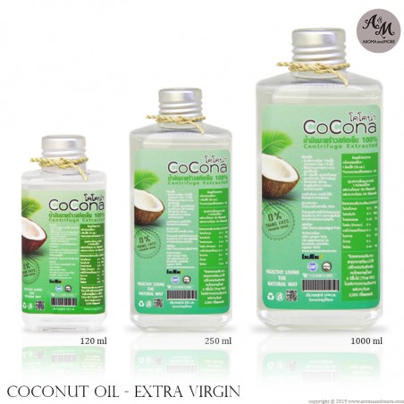 COCONA น้ำมันมะพร้าวสกัดเย็นบริสุทธิ์ 100% ขนาด 120 มล