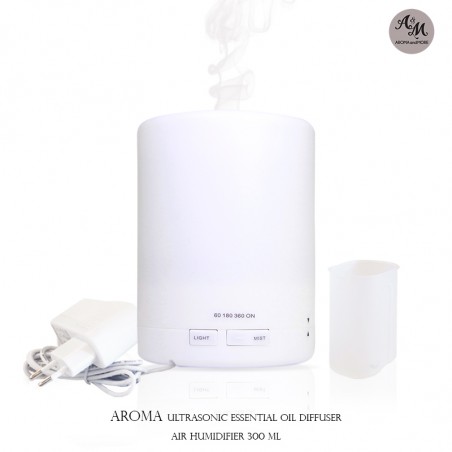 เครื่องพ่นไอน้ำอโรมา Essential Oil Aroma Diffuser Ultrasonic Air Humidifier -300 ml : UL-MU-01