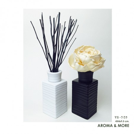 Ceramic Vase Modern style  - Black and White color -VS-503