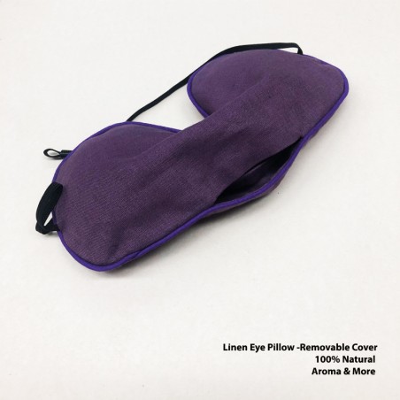 หมอนประคบดวงตาผ้าลินิน กลิ่น Lavender  มี 3 สี ม่วง-ดำ-ออฟไวท์- Linen Aromatherapy Herbal Eye Pillow