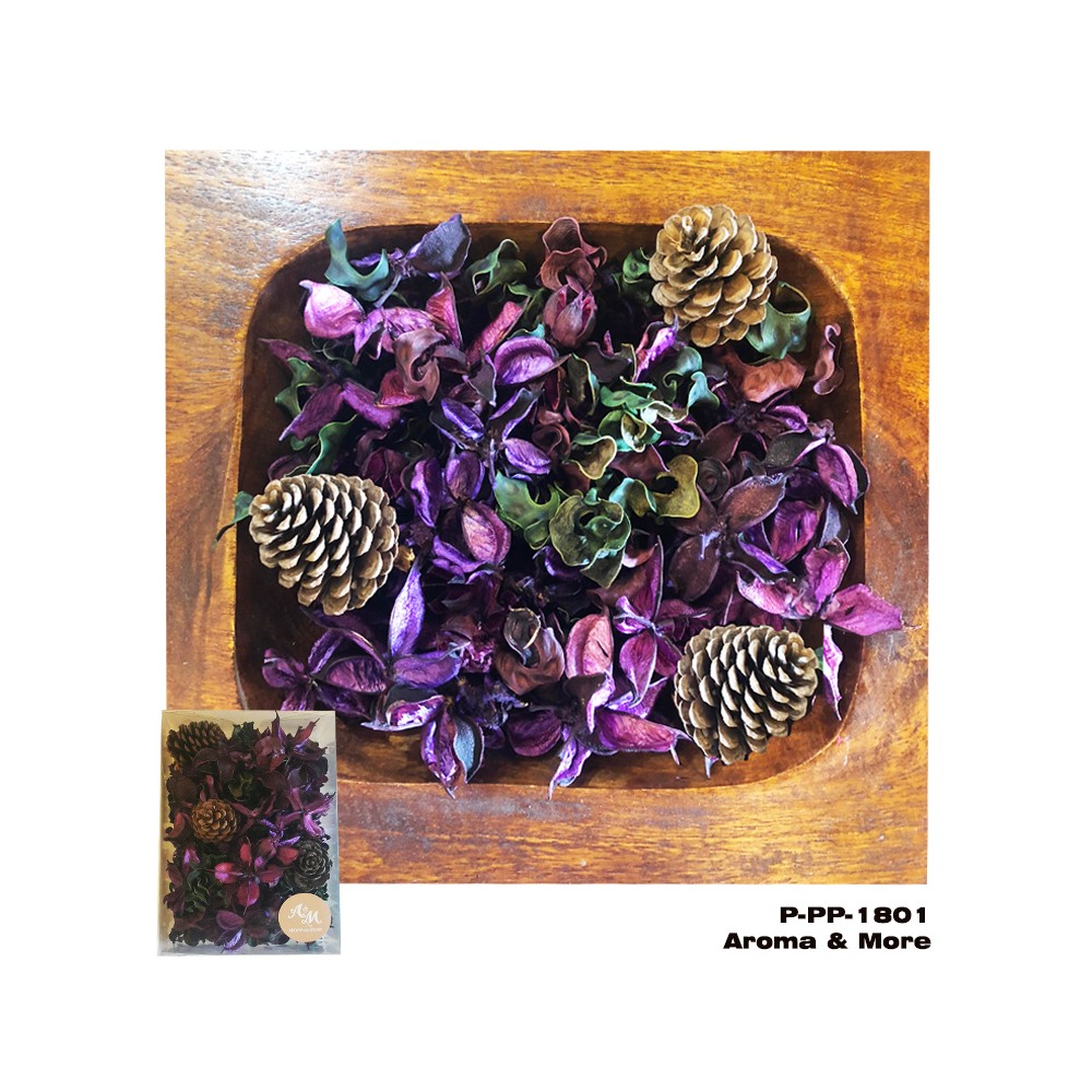 Potpourri Assorted /Mixed  (Natural+Purple color)–Unscented  200g :P-PP-1801