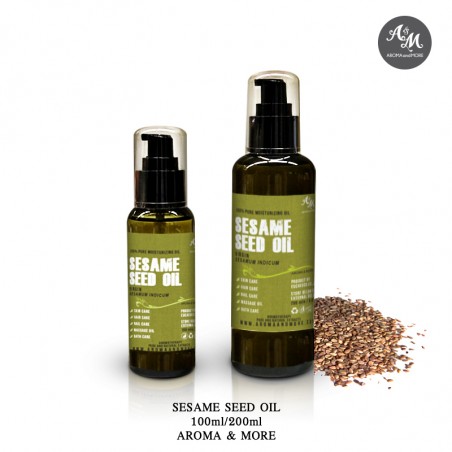 Sesame Seed Oil (black) น้ำมันเมล็ดงาดำบริสุทธิ์ Virgin (Cold Pressed), ไทย (Cosmetic grade)