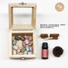 Mini Gift Set in Mini Pine Wood Box - Essential Oil blend-Sparkle 10ml+natural assortment in the box