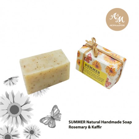 SUMMER - Natural Aromatic Handmade Soap Rosemary/Kaffir 70g