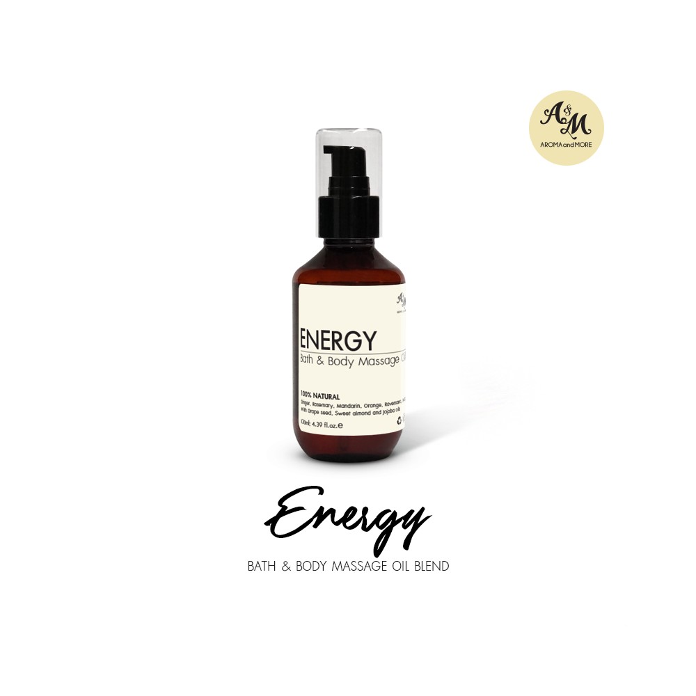 Energy Bath & Body Massage Oil Blend-An energizing and mind awakening