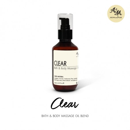 Clear Bath & Body Massage oil Blend - To relax and open airways for free breathing. 100% Natural