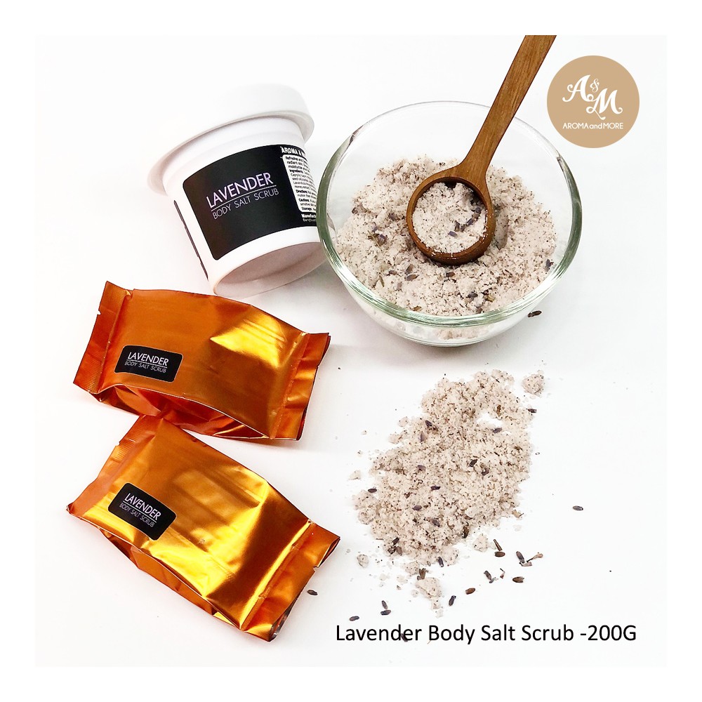 Lavender Body Salt Scrub-100% Natural 200g/1000g