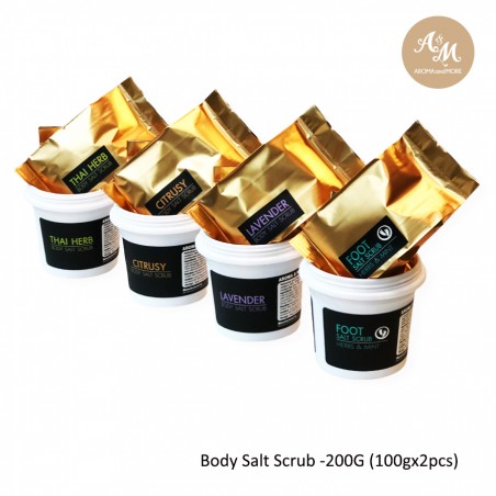 Thai Herbal Body Salt Scrub เกลือขัดผิวเนื้อละเอียดกลิ่นสมุนไพรไทย ช่วยผลัดเซลล์ผิว ผิวกระจ่างใส-200g/1000g