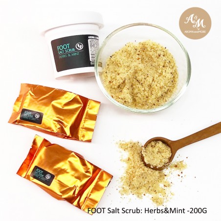 Foot Salt Scrub, Herbs & Mints-100% Natural 200g/1000g