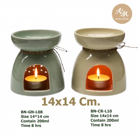 Ceramic Burner (Glaze Siradol) Large size 14x14cm good for Spa & Lobby