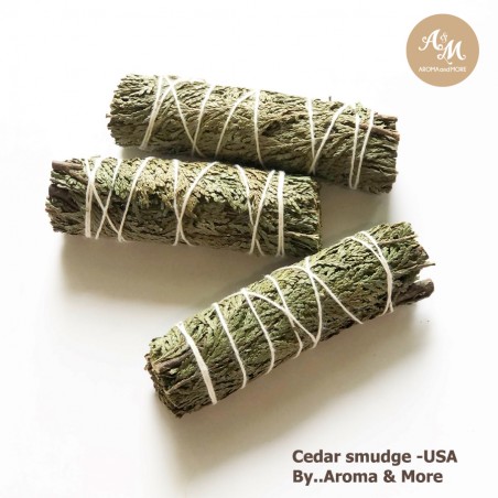 Cedar Smudge Hand rolled-California 10cm/25g - Bring joy, light and clarity into your space
