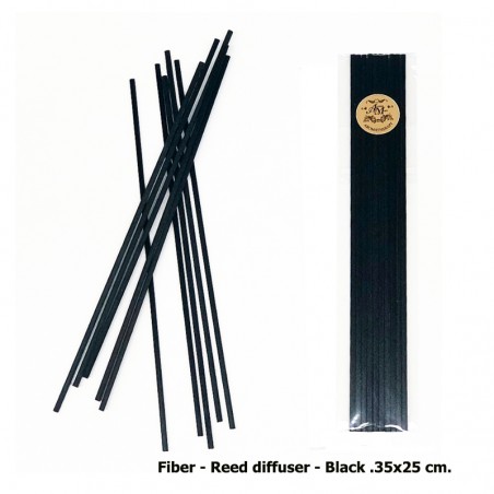 Fiber reed sticks diffuser–ก้านไฟเบอร์ กระจายกลิ่นน้ำหอมสีดำ ช่วยกระจายกลิ่นน้ำหอมปรับอากาศอโรมา 10 ก้าน