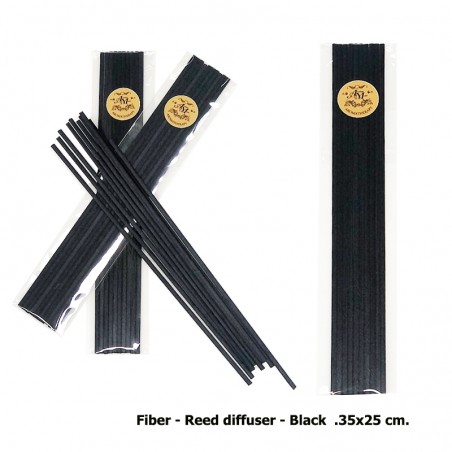 Fiber reed stick diffuser 3.5 mm x 25 cm(10 pcs)– BLACK