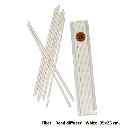 Fiber reed sticks diffuser–ก้านไฟเบอร์ กระจายกลิ่นน้ำหอมสีขาว ช่วยกระจายกลิ่นน้ำหอมปรับอากาศอโรมา 10 ก้าน