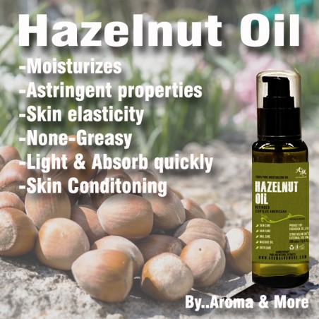 Hazelnut Oil- Refined น้ำมันฮาเซลนัท  รีไฟน์ - Spain (Cosmetic grade)