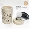 Electric Aroma Burner-Cream Glossy ceramic (With Dimmer Light) :BN-SRE-03W