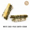 3 in 1-White Sage+Palo Santo+Cedar Smudge ชุดมัดรวมความหอม ขนาด 4” - 50g