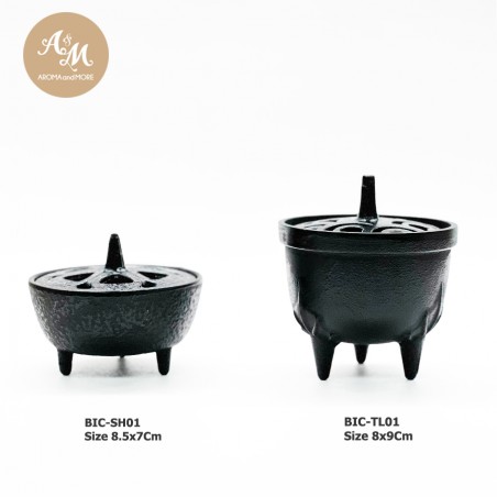 Black Cast Iron Incense Burner/Aromatherapy Burner Incense Container Heavy Quality -2 designs