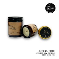 01-Rose Cuddle-Scented Soy candle, The scent of wide rose and warm smoke of oud