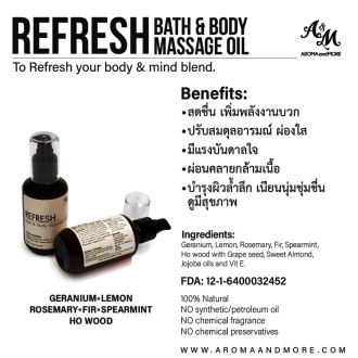 Refresh Bath & Body Massage Oil Blend -To refresh your body & mind