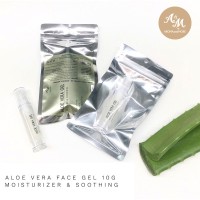 Aloe Vera Gel - Moisture & Soothing อโล เวร่า เจล บำรุงผิวหน้าล้ำลึก หอมกลิ่นกุหลาบแท้  10g/50g