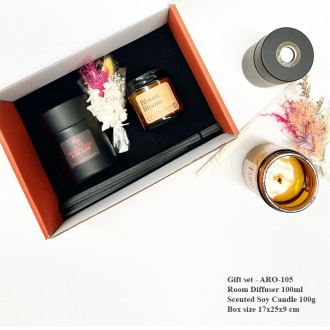 Gift Set 105- Aromatic Fragrance  ชุดเครื่องหอมจับคู่ น้ำหอมกระจายกลิ่น+เทียนหอม
