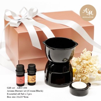 Gift Set 104- Aromatic Aroma burner+Essential Oil 5ml x 2 ขวด