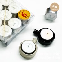 Tea Light Candle เทียนสำหรับเตาอโรมา 9 ชิ้น/กล่อง เนื้อเทียนจากธรรมชาติ ไม่มีกลิ่น ติดนาน 6 ชม.-CAN-11-13