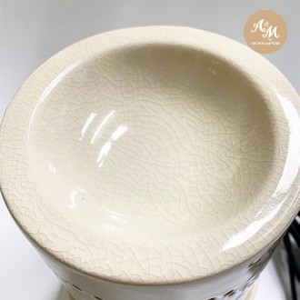 Electric Aroma Burner -Cream Ceramic (With Dimmer Light) BN-SRE-02W