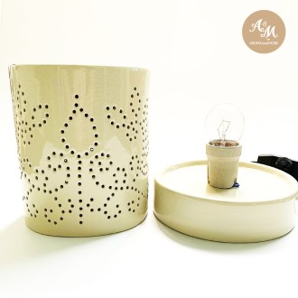 Oval Electric Aroma Burner-Cream Ceramic (With Dimmer Light) BN-ELW-51