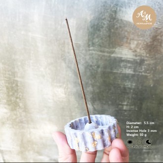 Incense stick holder from cement, Handmade, minimalist 2 styles and 2 colors