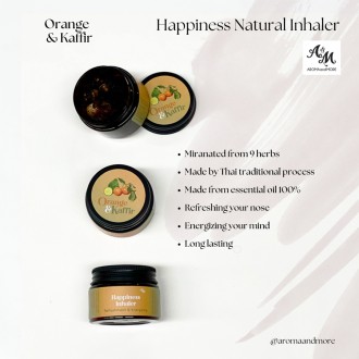 02-Thai Traditional Herbal Inhaler: Orange&Kaffir 5g (with pure essential oil)