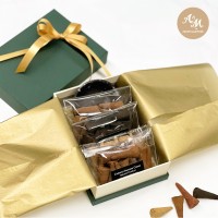 05-Special gift set with 4 scents of Natural handcraft Incense cones with a beautiful gift box