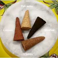 Incense Cones-Connect -Flowery+woody+herbs with sweet mint-Hand rolled