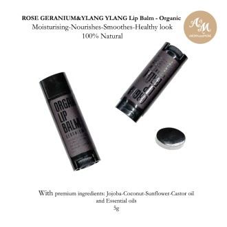 Organic Lip Balm -Geranium & Ylang Ylang - 5g