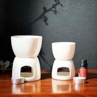 Aroma Burner Porcelain Ceramic Set  2 Pcs, 2 sizes 11.5cm/13.5cm Tall