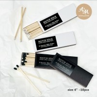 Wooden matches with striker 2 colors, black, white,Minimalist Style.